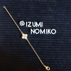 Tory Burch Pearl Rope Clover Bracelet